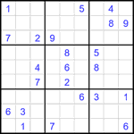 Судоку 9х9 #2320 очень трудный