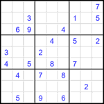 Судоку 9х9 #2322 очень трудный