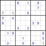 Судоку 9х9 #2327 очень трудный