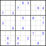 Судоку 9х9 #2328 очень трудный