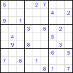 Судоку 9х9 #2330 очень трудный