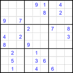 Судоку 9х9 #2332 очень трудный