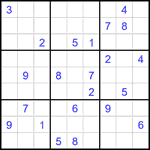 Судоку 9х9 #2334 очень трудный