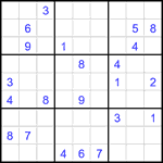 Судоку 9х9 #2335 очень трудный