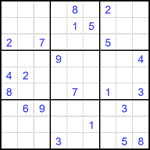 Судоку 9х9 #2338 очень трудный