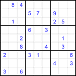 Судоку 9х9 #2341 очень трудный