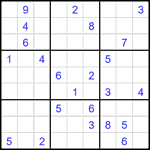 Судоку 9х9 #2344 очень трудный