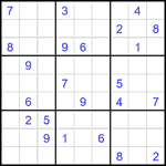 Судоку 9х9 #2354 очень трудный