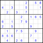 Судоку 9х9 #2445 легкий