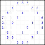 Судоку 9х9 #2398 средний