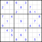 Судоку 9х9 #2411 средний