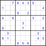 Судоку 9х9 #2414 средний