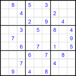 Судоку 9х9 #2361 трудный