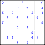 Судоку 9х9 #2363 трудный