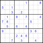 Судоку 9х9 #2365 трудный