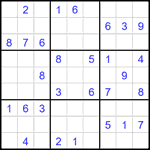 Судоку 9х9 #2370 трудный