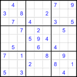 Судоку 9х9 #2371 трудный