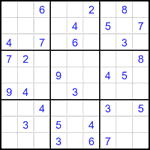 Судоку 9х9 #2372 трудный