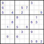 Судоку 9х9 #2373 трудный