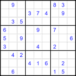 Судоку 9х9 #2376 трудный