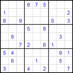 Судоку 9х9 #2377 трудный