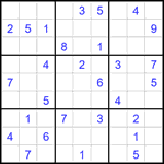 Судоку 9х9 #2378 трудный