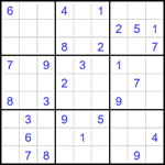 Судоку 9х9 #2379 трудный