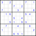 Судоку 9х9 #2381 трудный