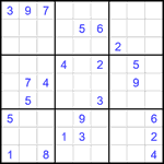 Судоку 9х9 #2384 трудный