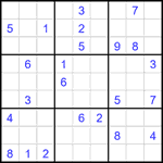 Судоку 9х9 #2385 трудный