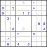 Судоку 9х9 #2387 трудный