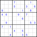 Судоку 9х9 #2390 трудный