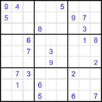 Судоку 9х9 #2392 трудный