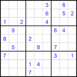 Судоку 9х9 #2393 трудный