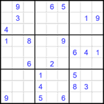 Судоку 9х9 #2394 трудный