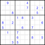 Судоку 9х9 #2396 трудный