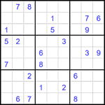 Судоку 9х9 #2398 трудный