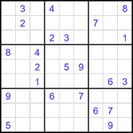 Судоку 9х9 #2400 трудный