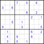 Судоку 9х9 #2401 трудный