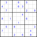 Судоку 9х9 #2402 трудный