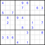 Судоку 9х9 #2403 трудный