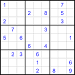 Судоку 9х9 #2404 трудный