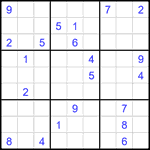 Судоку 9х9 #2406 трудный