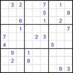 Судоку 9х9 #2408 трудный