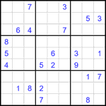 Судоку 9х9 #2409 трудный