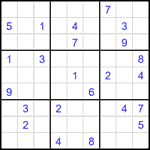 Судоку 9х9 #2411 трудный