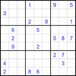 Судоку 9х9 #2412 трудный