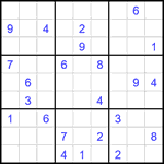 Судоку 9х9 #2414 трудный