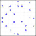 Судоку 9х9 #2415 трудный