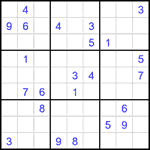 Судоку 9х9 #2416 трудный